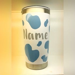 Customizable Cow Print Tumbler